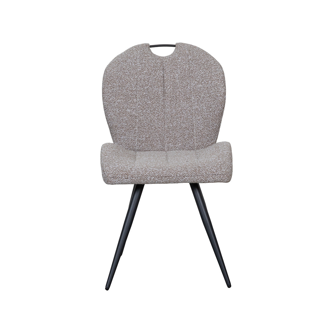 LABEL51 Eetkamerstoel Silly - Mushroom - Royal Boucle - Zwart Metalen Frame