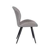 LABEL51 Eetkamerstoel Silly - Mushroom - Royal Boucle - Zwart Metalen Frame