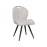 LABEL51 Eetkamerstoel Silly - Naturel - Royal Boucle - Zwart Metalen Frame