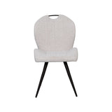 LABEL51 Eetkamerstoel Silly - Naturel - Royal Boucle - Zwart Metalen Frame