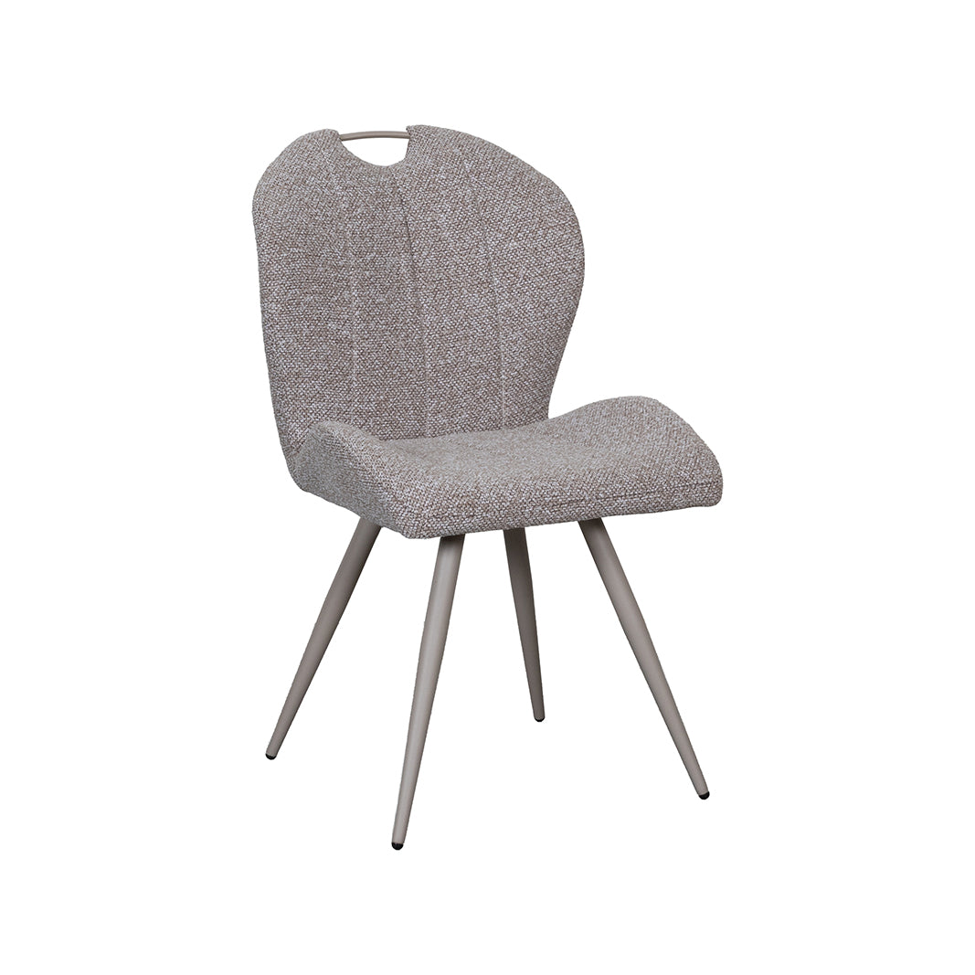 LABEL51 Eetkamerstoel Silly - Mushroom - Royal Boucle - Taupe Metalen Frame