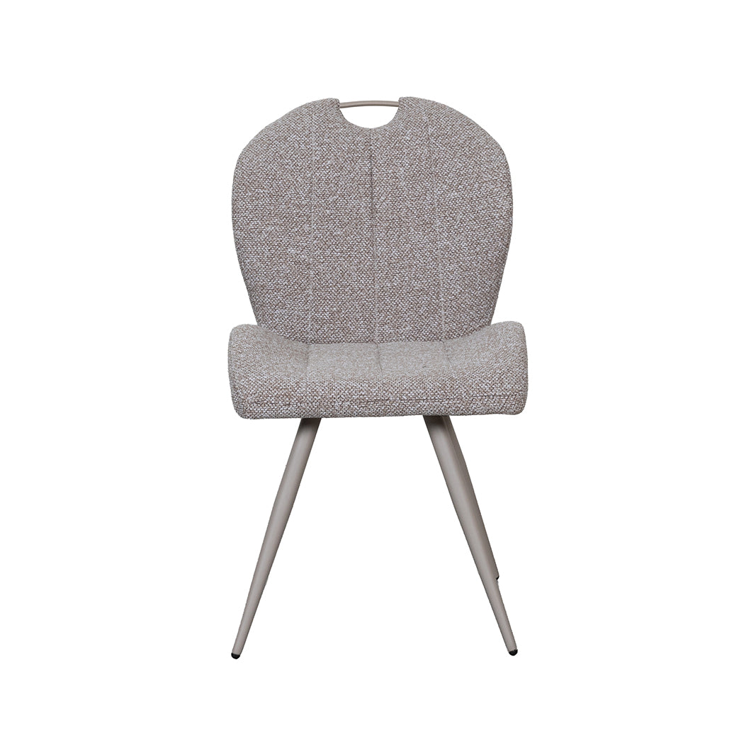 LABEL51 Eetkamerstoel Silly - Mushroom - Royal Boucle - Taupe Metalen Frame
