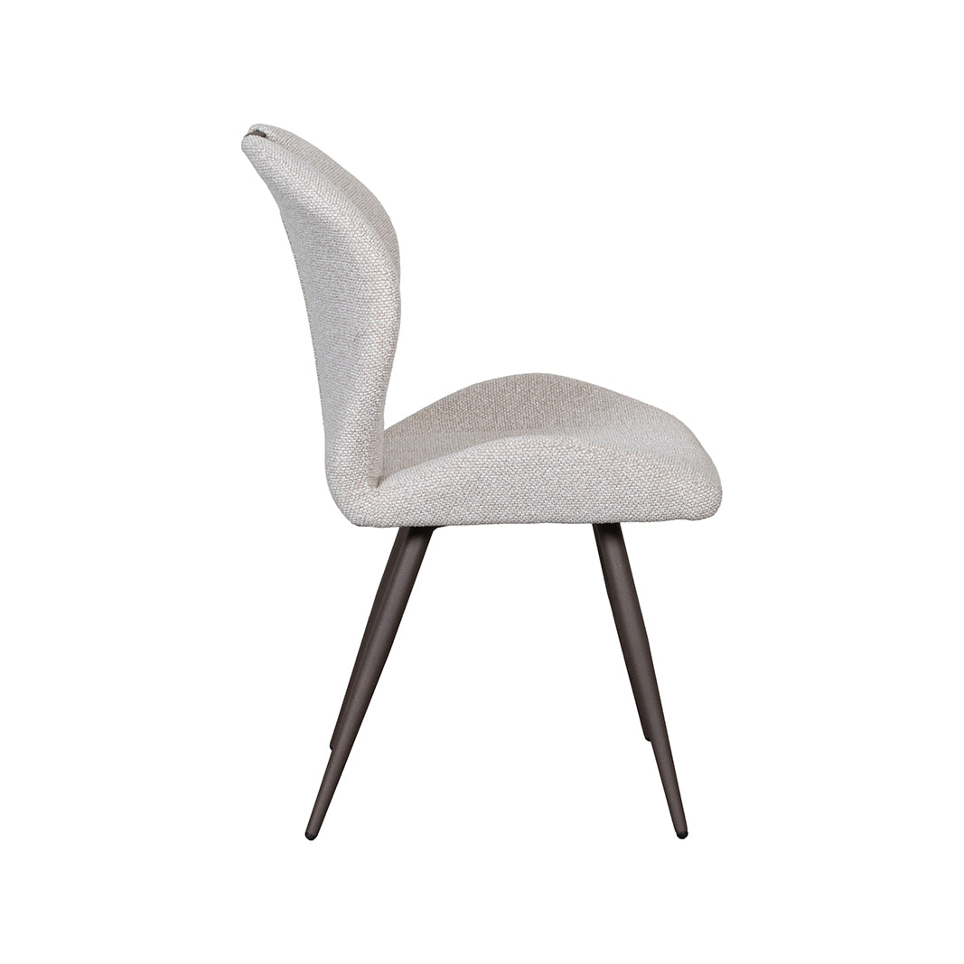 LABEL51 Eetkamerstoel Silly - Naturel - Royal Boucle - Brons Metalen Frame
