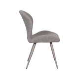 LABEL51 Eetkamerstoel Sil - Mushroom - Royal Boucle - Taupe Metalen Frame