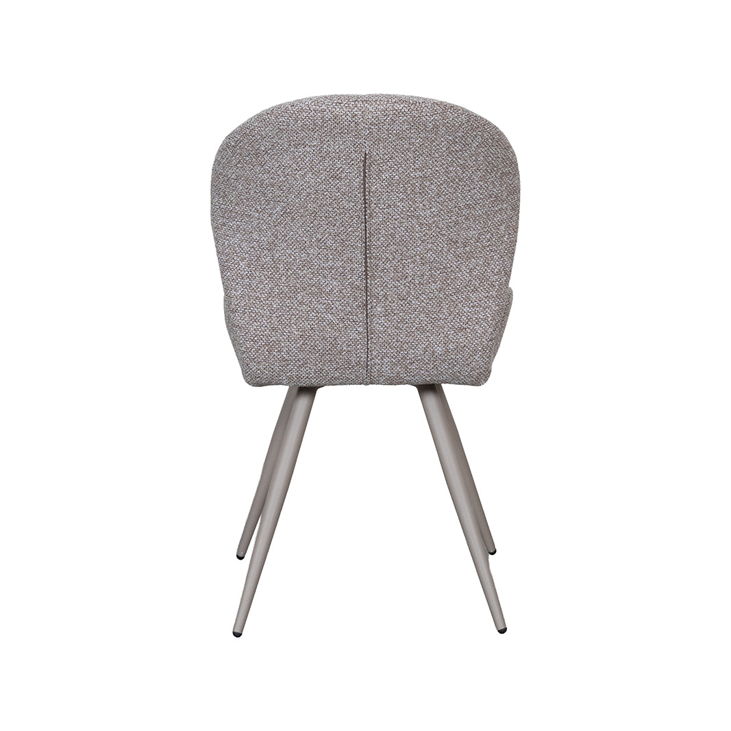 LABEL51 Eetkamerstoel Sil - Mushroom - Royal Boucle - Taupe Metalen Frame
