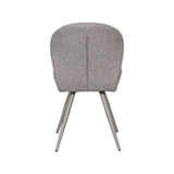 LABEL51 Eetkamerstoel Sil - Mushroom - Royal Boucle - Taupe Metalen Frame