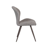 LABEL51 Eetkamerstoel Sil - Mushroom - Royal Boucle - Brons Metalen Frame