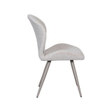 LABEL51 Eetkamerstoel Sil - Naturel - Royal Boucle - Taupe Metalen Frame van LABEL51 – Luxe comfort op maat van PureWonen. Vraag naar de beste prijs.