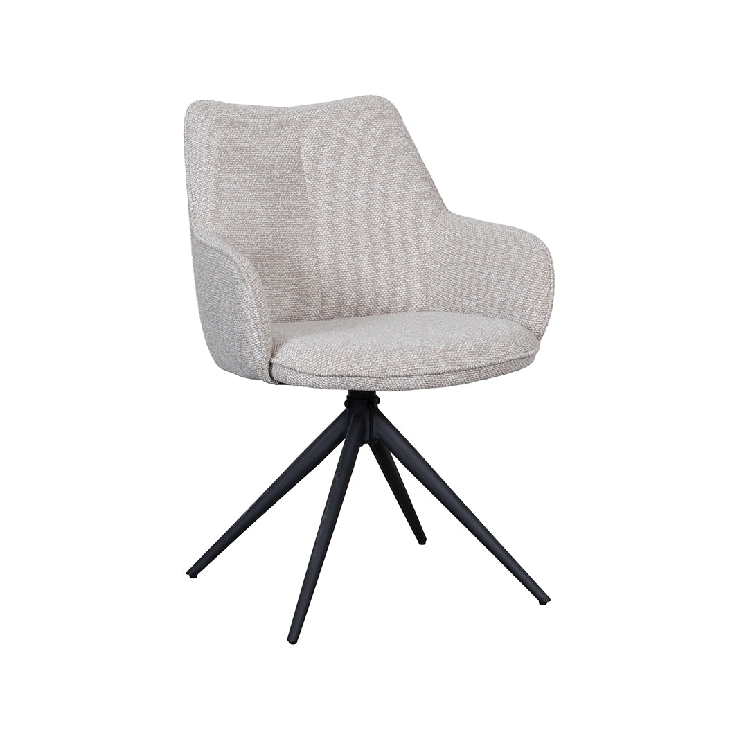 LABEL51 Eetkamerstoel Sawa - Naturel - Royal Boucle