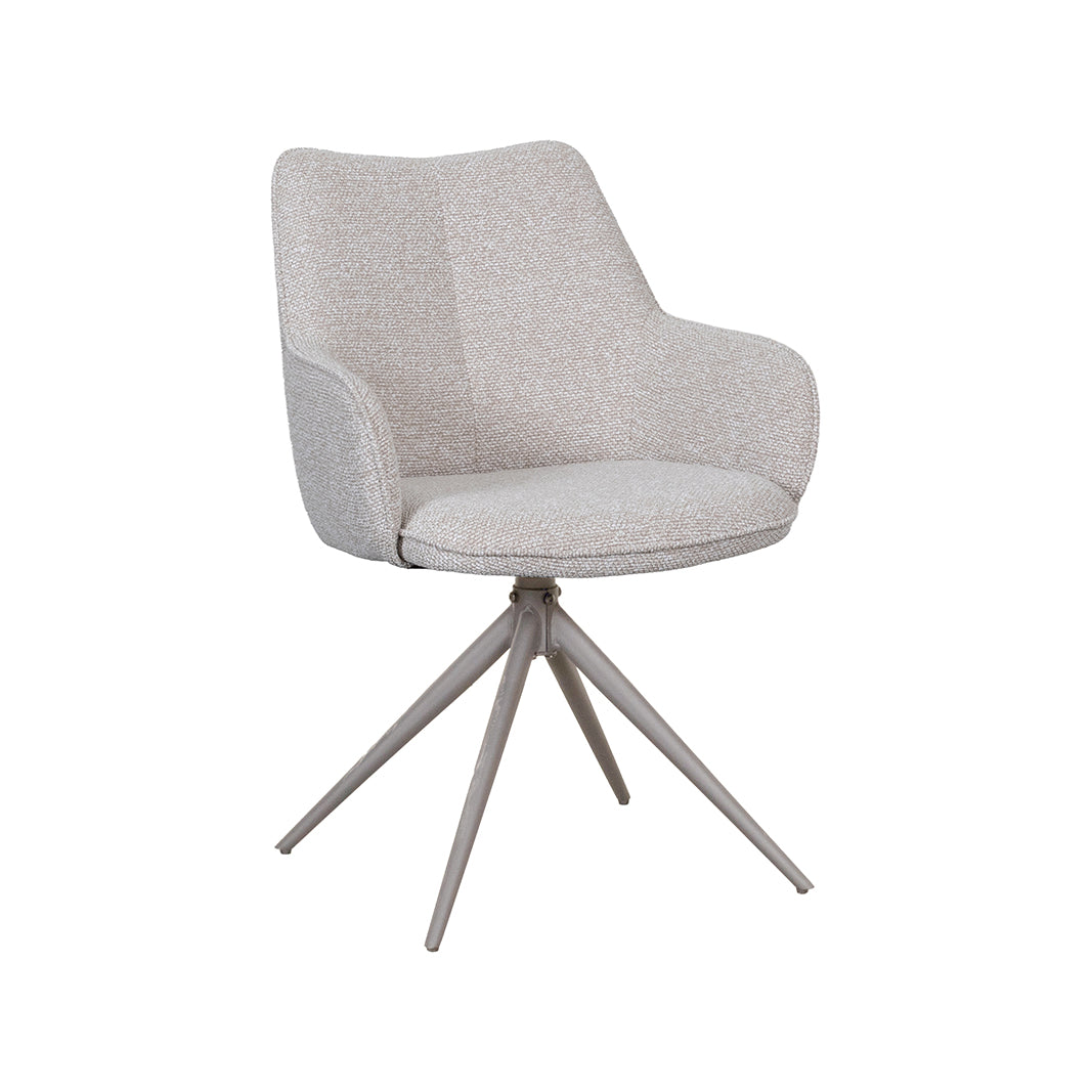LABEL51 Eetkamerstoel Sawa - Naturel - Royal Boucle