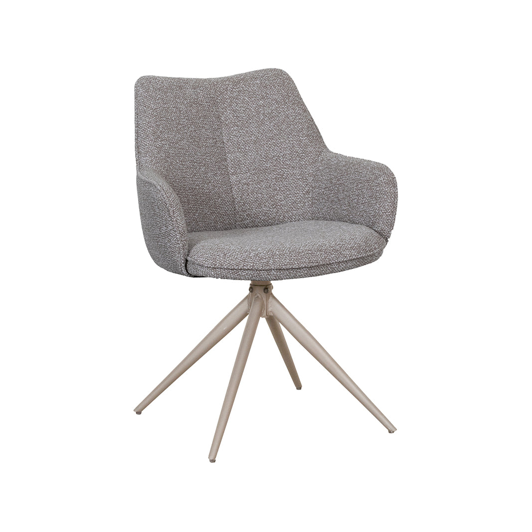 LABEL51 Eetkamerstoel Sawa - Mushroom - Royal Boucle