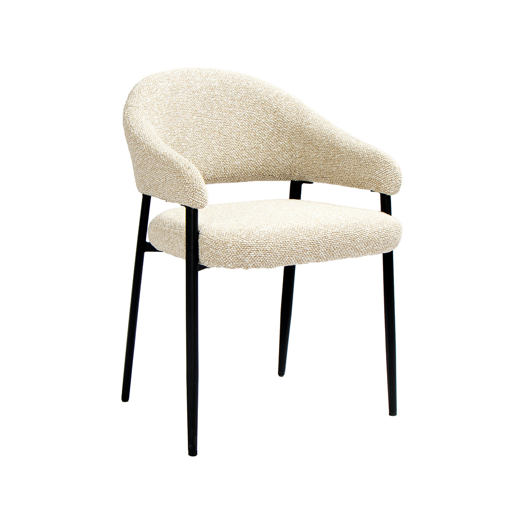 LABEL51 Eetkamerstoel Sora - Naturel - Royal Boucle