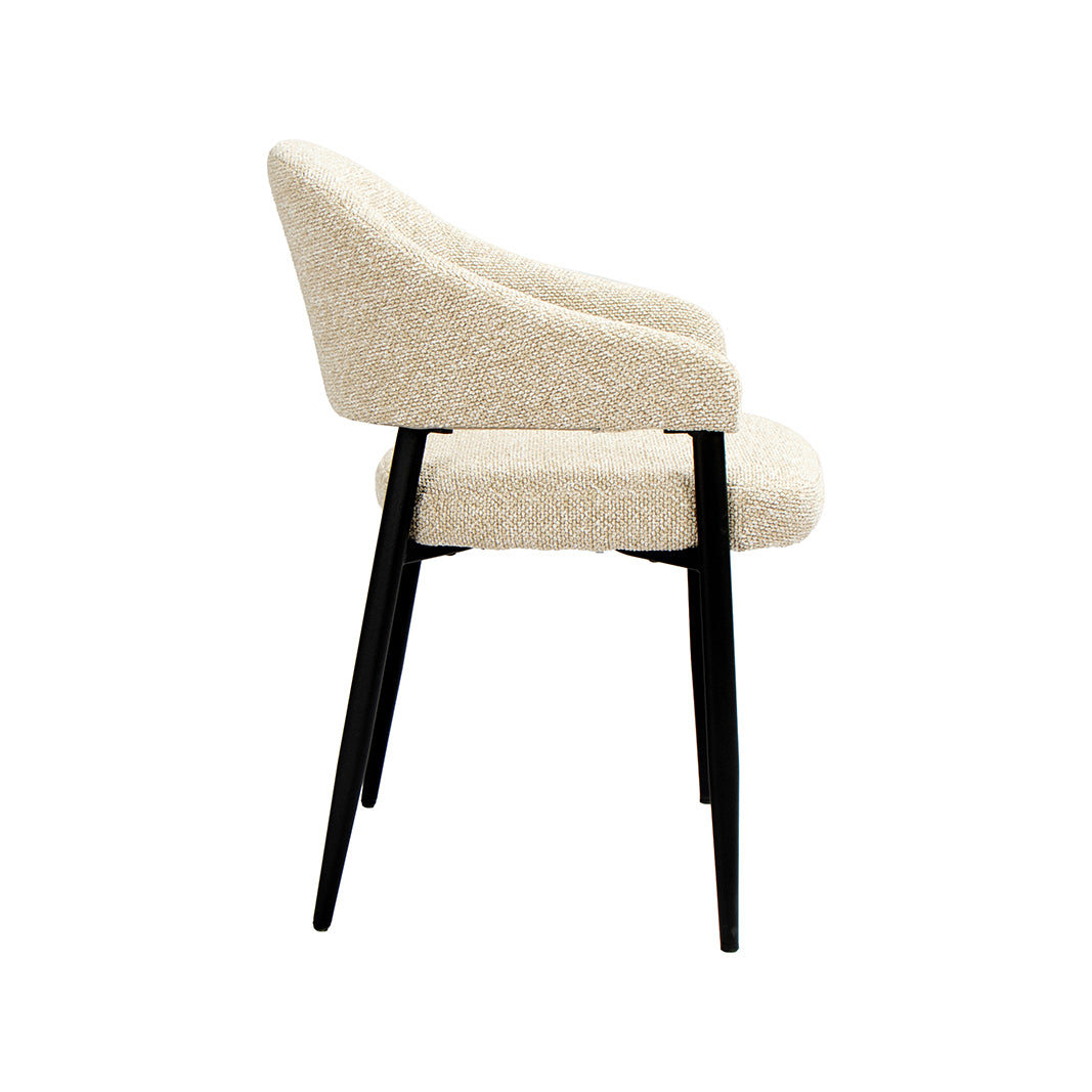 LABEL51 Eetkamerstoel Sora - Naturel - Royal Boucle