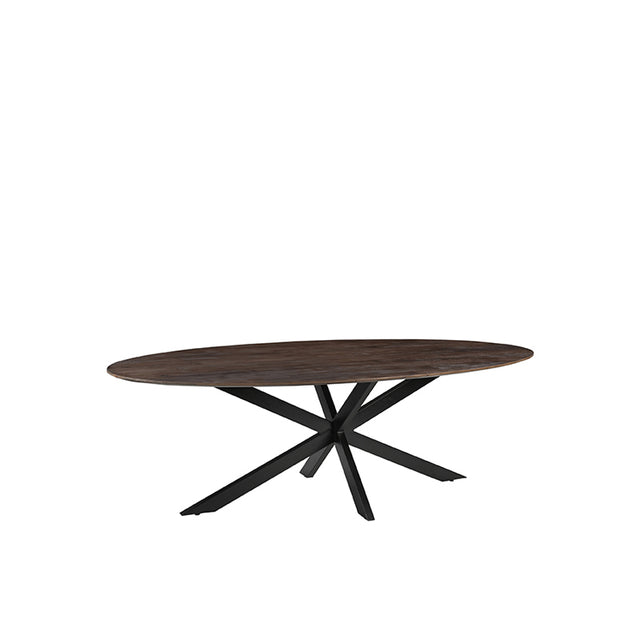 LABEL51 Eetkamertafel James - Espresso - Mangohout - 190 cm - Ovaal van LABEL51 – Luxe comfort op maat van PureWonen. Vraag naar de beste prijs.