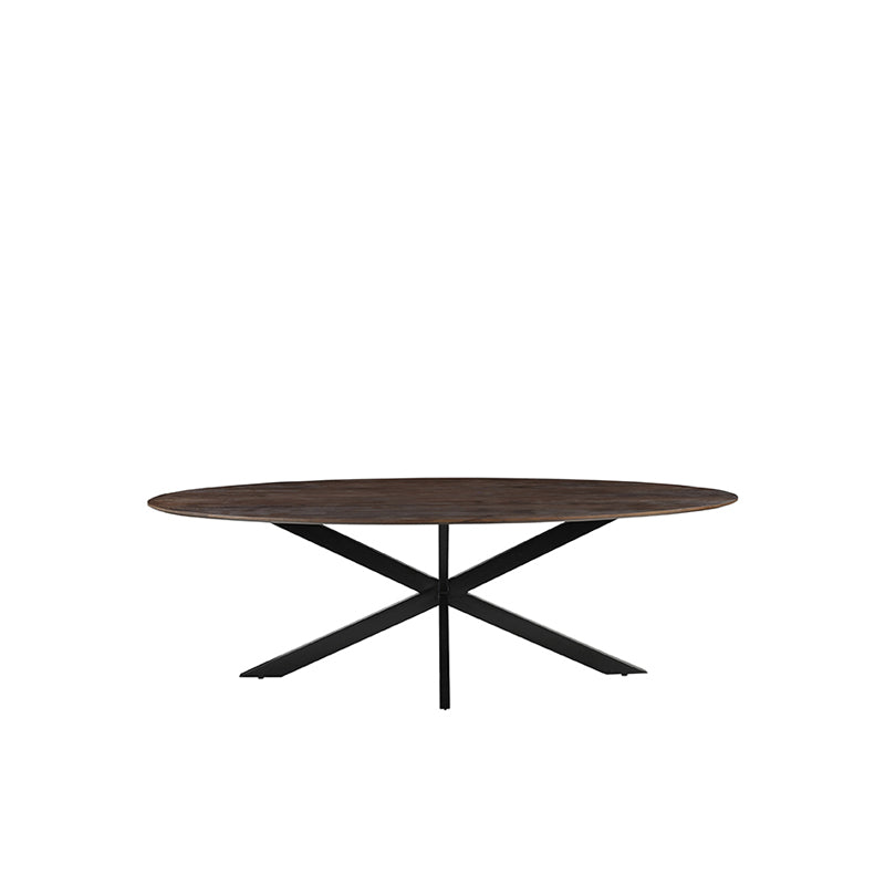 LABEL51 Eetkamertafel James - Espresso - Mangohout - 190 cm - Ovaal van LABEL51 – Luxe comfort op maat van PureWonen. Vraag naar de beste prijs.