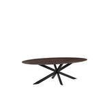 LABEL51 Eetkamertafel James - Espresso - Mangohout - 160 cm - Ovaal