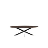 LABEL51 Eetkamertafel James - Espresso - Mangohout - 160 cm - Ovaal