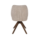 LABEL51 Eetkamerstoel Yuto - Naturel - Prestige - Walnoot Houten Frame