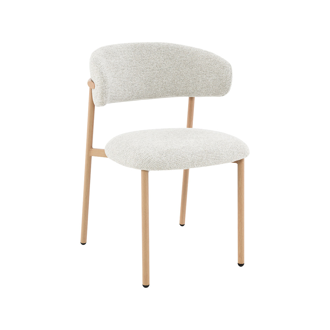 LABEL51 Eetkamerstoel Kaito - Naturel - Prestige - Naturel Houten Frame
