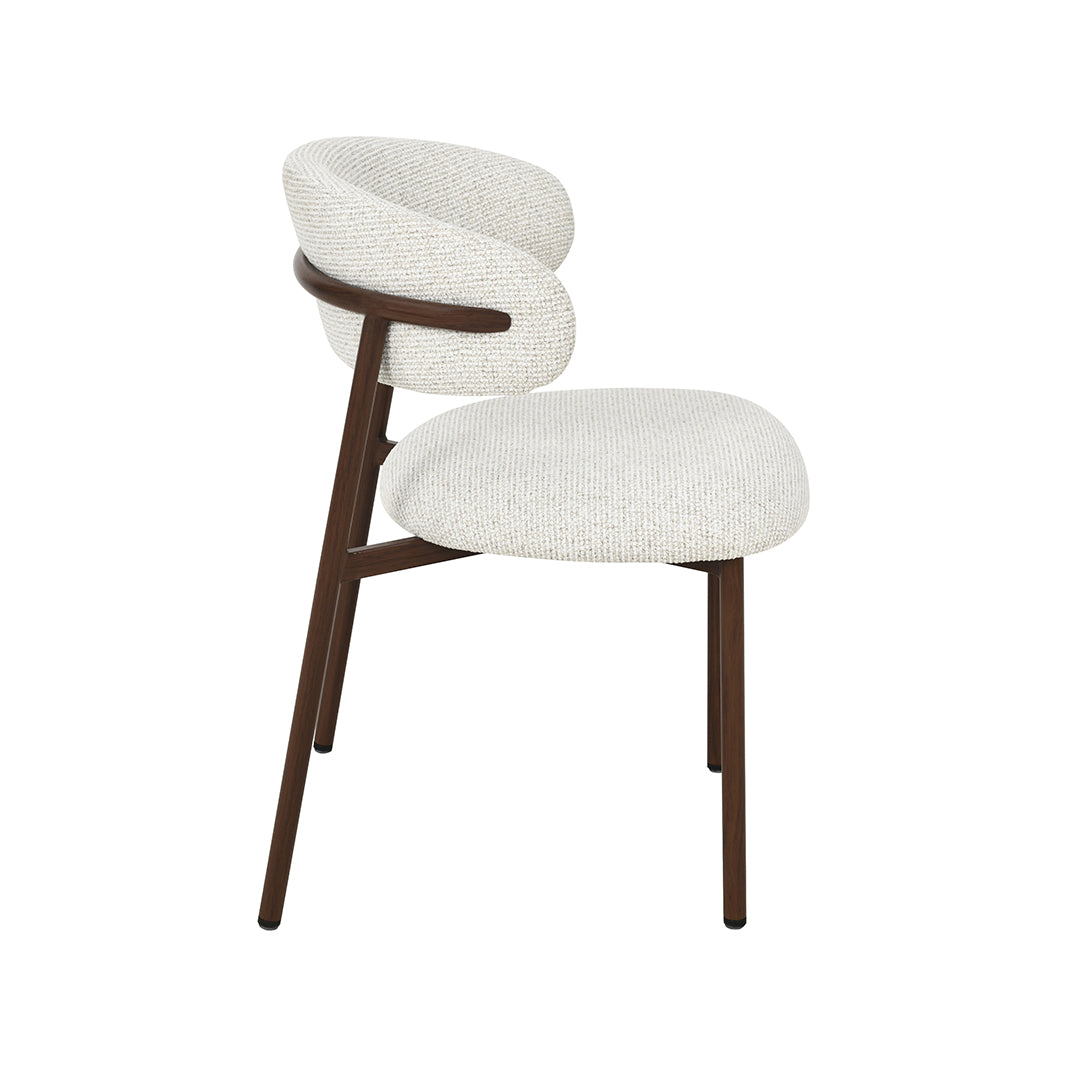 LABEL51 Eetkamerstoel Kaito - Naturel - Prestige - Walnoot Houten Frame