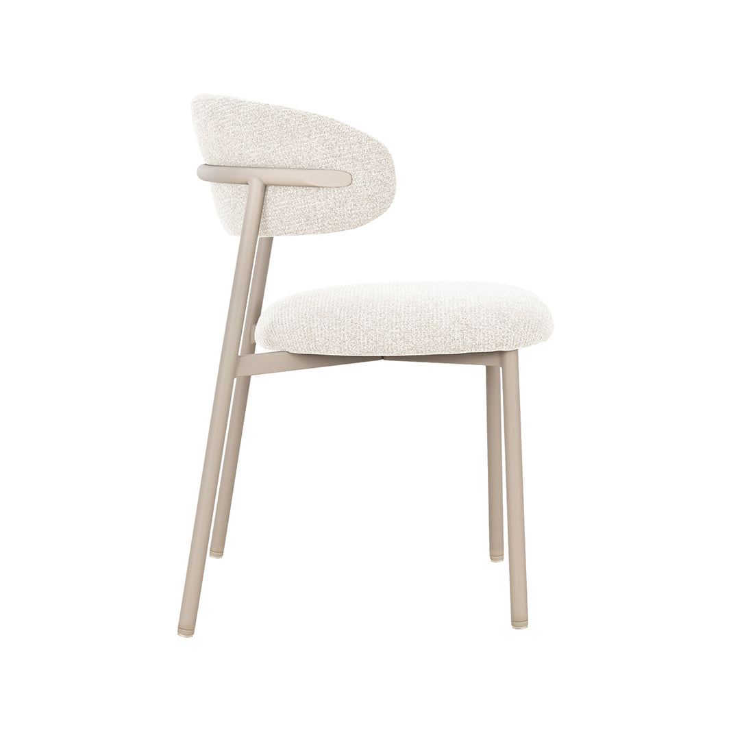 LABEL51 Eetkamerstoel Kaito - Naturel - Prestige - Beige Metalen Frame