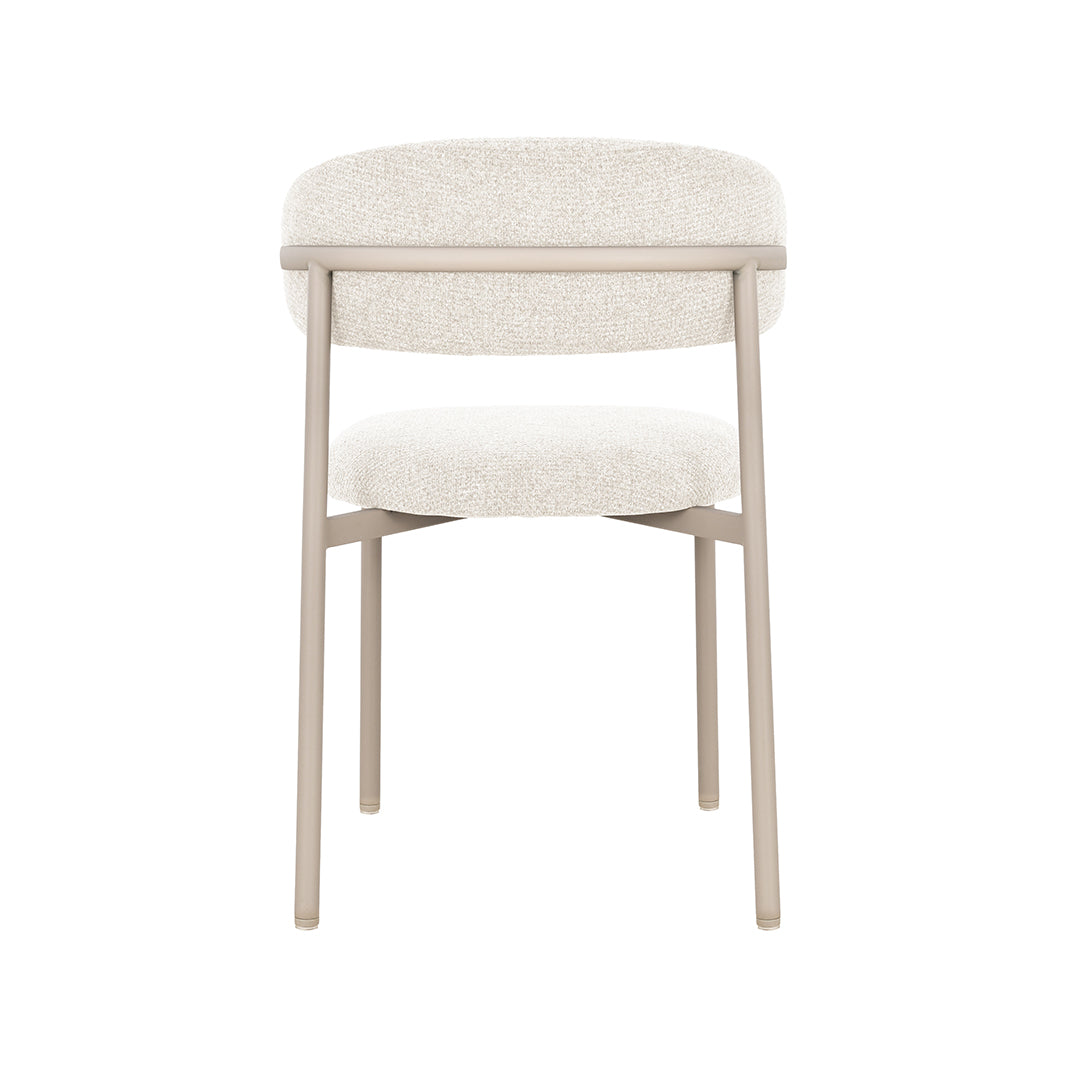 LABEL51 Eetkamerstoel Kaito - Naturel - Prestige - Beige Metalen Frame