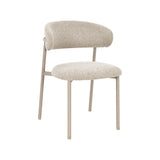 LABEL51 Eetkamerstoel Kaito - Beige - Prestige - Beige Metalen Frame