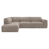 LABEL51 Hoekbank Verona - Taupe - Geweven - Links Voorstaand