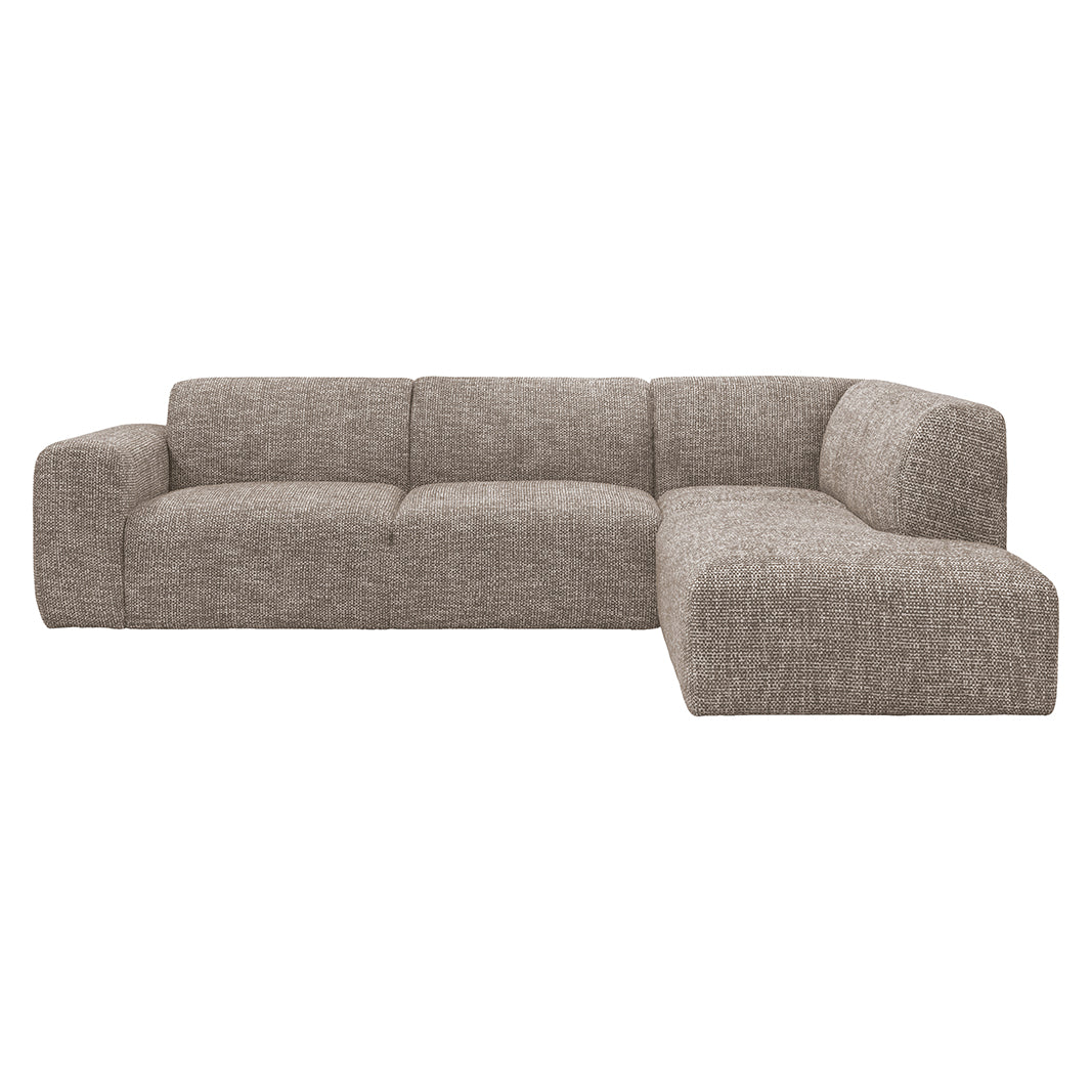 LABEL51 Hoekbank Verona - Taupe - Geweven - Rechts Voorstaand