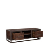 LABEL51 Tv-meubel Peru - Espresso - Mangohout - 120 cm