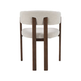 LABEL51 Eetkamerstoel Osaka - Naturel - Geweven - Walnoot Houten Frame