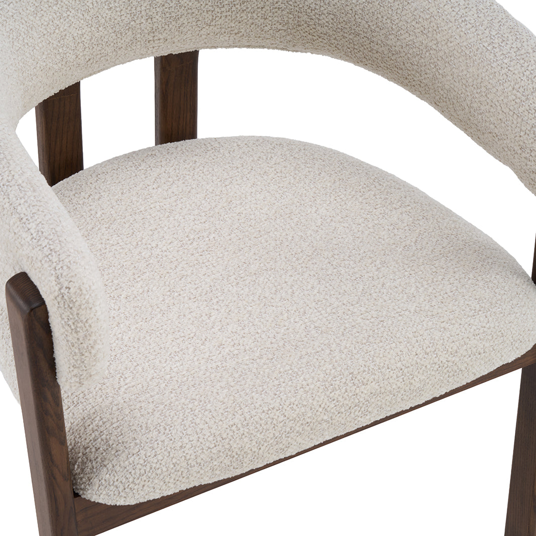 LABEL51 Eetkamerstoel Osaka - Naturel - Geweven - Walnoot Houten Frame