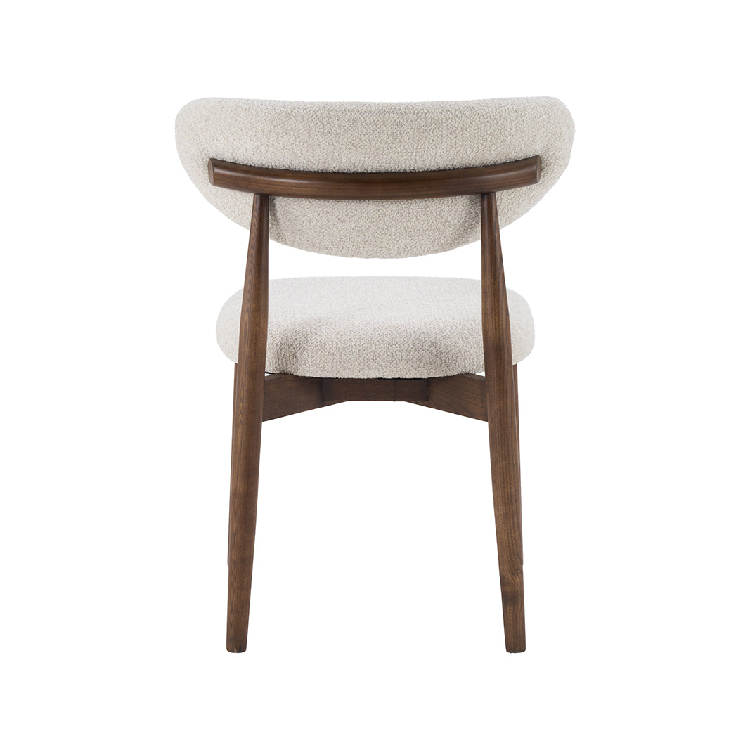 LABEL51 Eetkamerstoel Kyoto - Naturel - Geweven - Walnoot Houten Frame