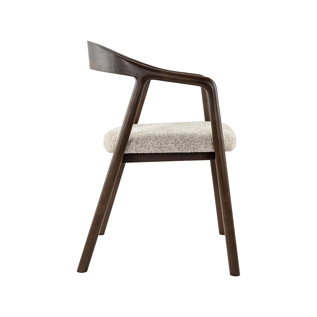 LABEL51 Eetkamerstoel Lone - Beige - Geweven