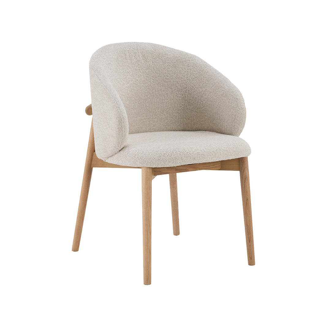 LABEL51 Eetkamerstoel Nagano - Naturel - Geweven - Naturel Houten Frame
