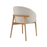 LABEL51 Eetkamerstoel Nagano - Naturel - Geweven - Naturel Houten Frame