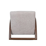 LABEL51 Fauteuil Viggo - Beige - Geweven - Walnoot Houten Frame
