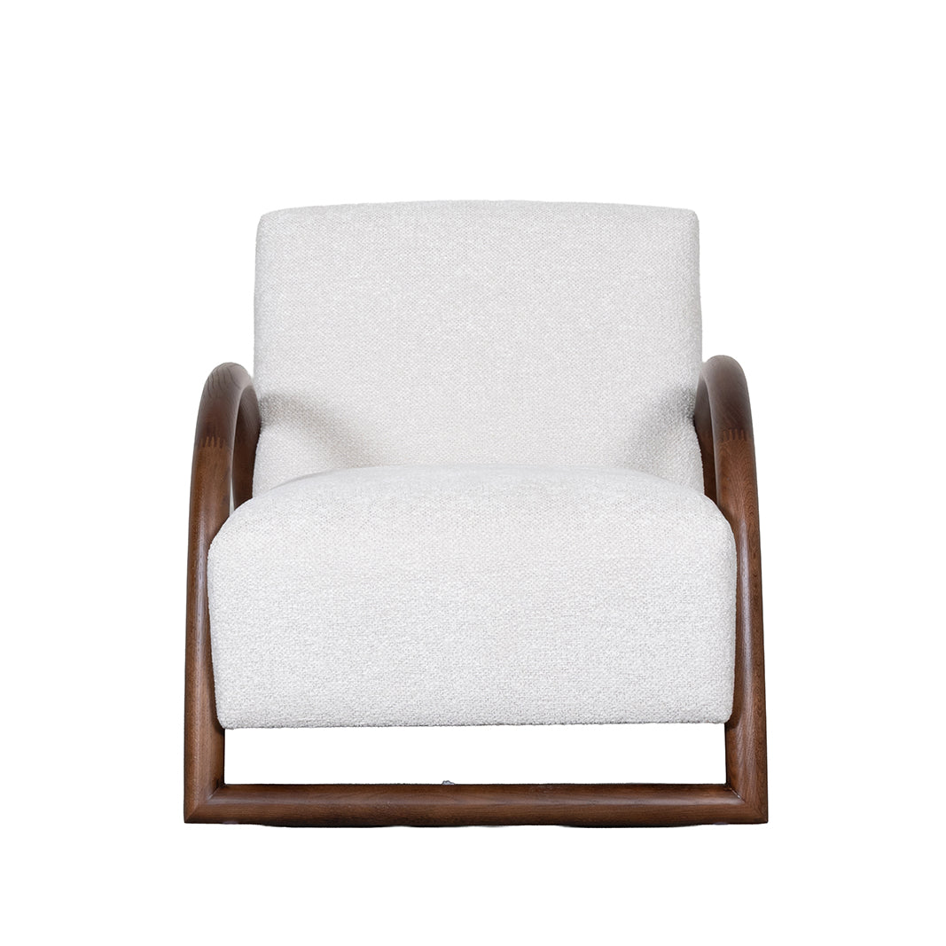 LABEL51 Fauteuil Viggo - Naturel - Geweven - Walnoot Houten Frame