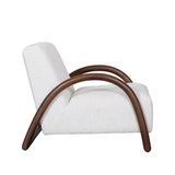 LABEL51 Fauteuil Viggo - Naturel - Geweven - Walnoot Houten Frame