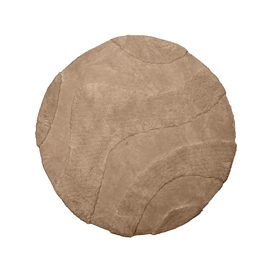 LABEL51 Vloerkleden Rima - Beige - Synthetisch - 200x200 cm - Rond