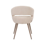 LABEL51 Eetkamerstoel Pia - Naturel - Superb - Taupe Metaal