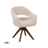 LABEL51 Eetkamerstoel Sofia - Naturel - Cremona - Espresso Hout
