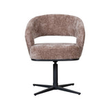 LABEL51 Eetkamerstoel New York - Taupe - Haga - Zwart Metaal