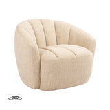LABEL51 Fauteuil Marvito - Beige - Rustic Weave - One Size