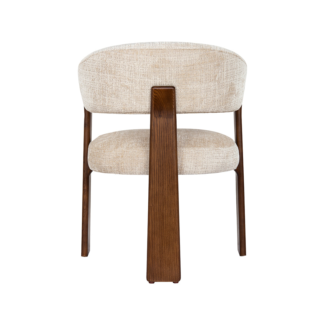 LABEL51 Eetkamerstoel Nice - Naturel - Cremona - Walnoot Hout