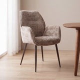 LABEL51 Eetkamerstoel Mayson - Taupe - Cremona - Brons Metaal