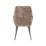 LABEL51 Eetkamerstoel Mayson - Taupe - Cremona - Brons Metaal