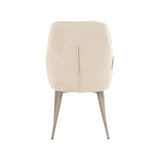 LABEL51 Eetkamerstoel Mayson - Naturel - Raven - Taupe Metaal