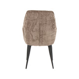 LABEL51 Eetkamerstoel Mayson - Taupe - Cremona - Zwart Metaal