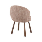LABEL51 Eetkamerstoel Haya - Blush - Pure Weave - Walnoot Metaal